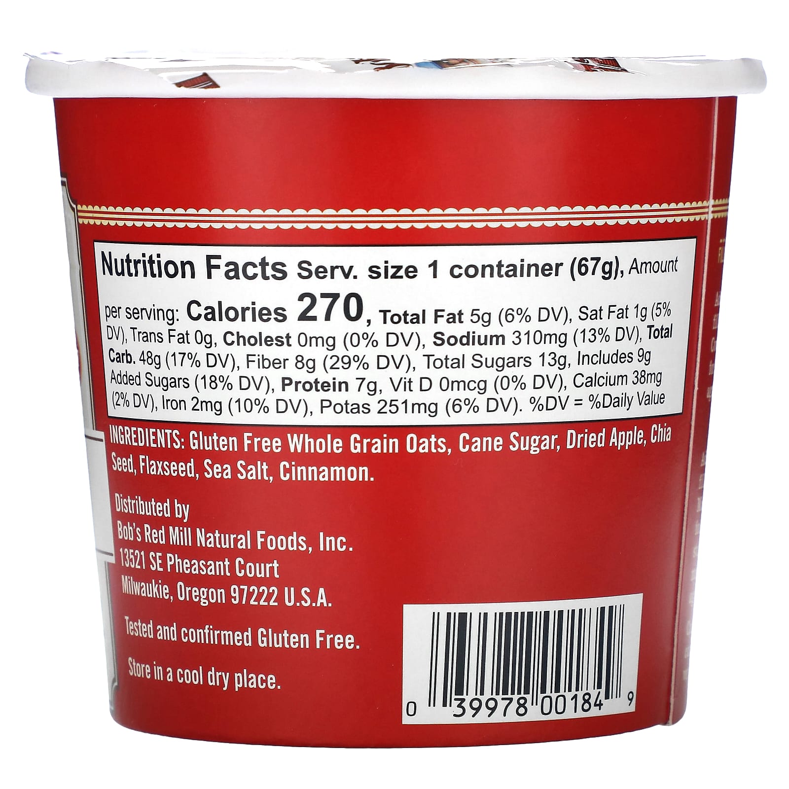 Gluten-Free Oatmeal Cups with Apple & Cinnamon by Bob's Red Mill - Image 2