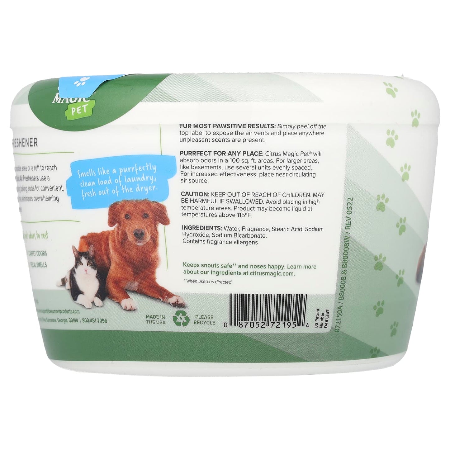 Citrus Magic Pet Solid Air Freshener for Pet Areas 20 oz - Image 2