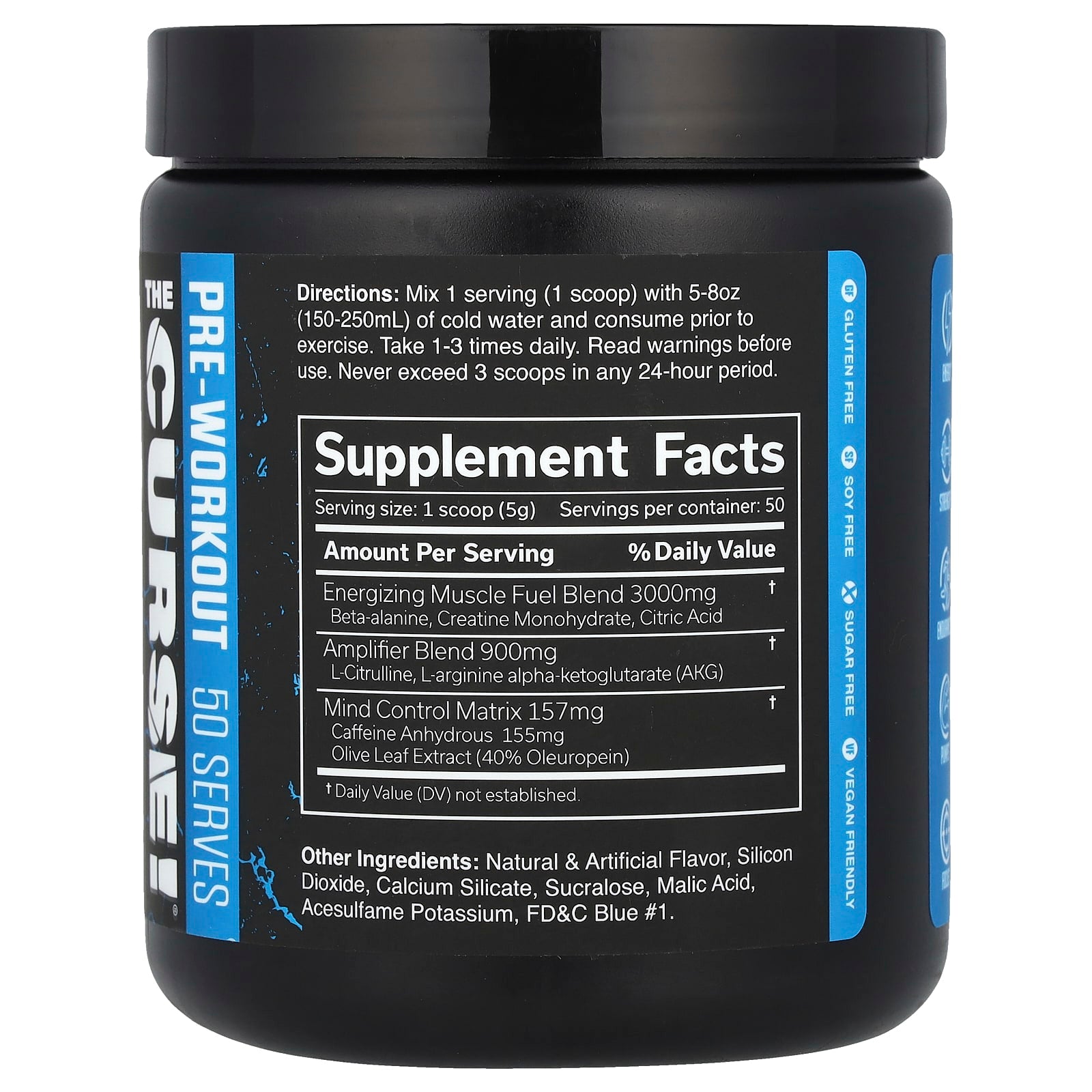 JNX Sports The Curse Pre Workout Blue Raspberry 250g Best Seller - Image 2