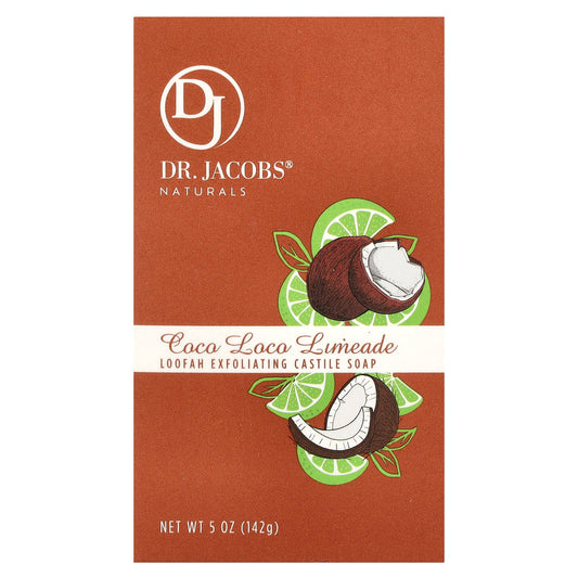 Nourishing Loofah Exfoliating Castile Soap with Coconut Oil & Lime - Image 1