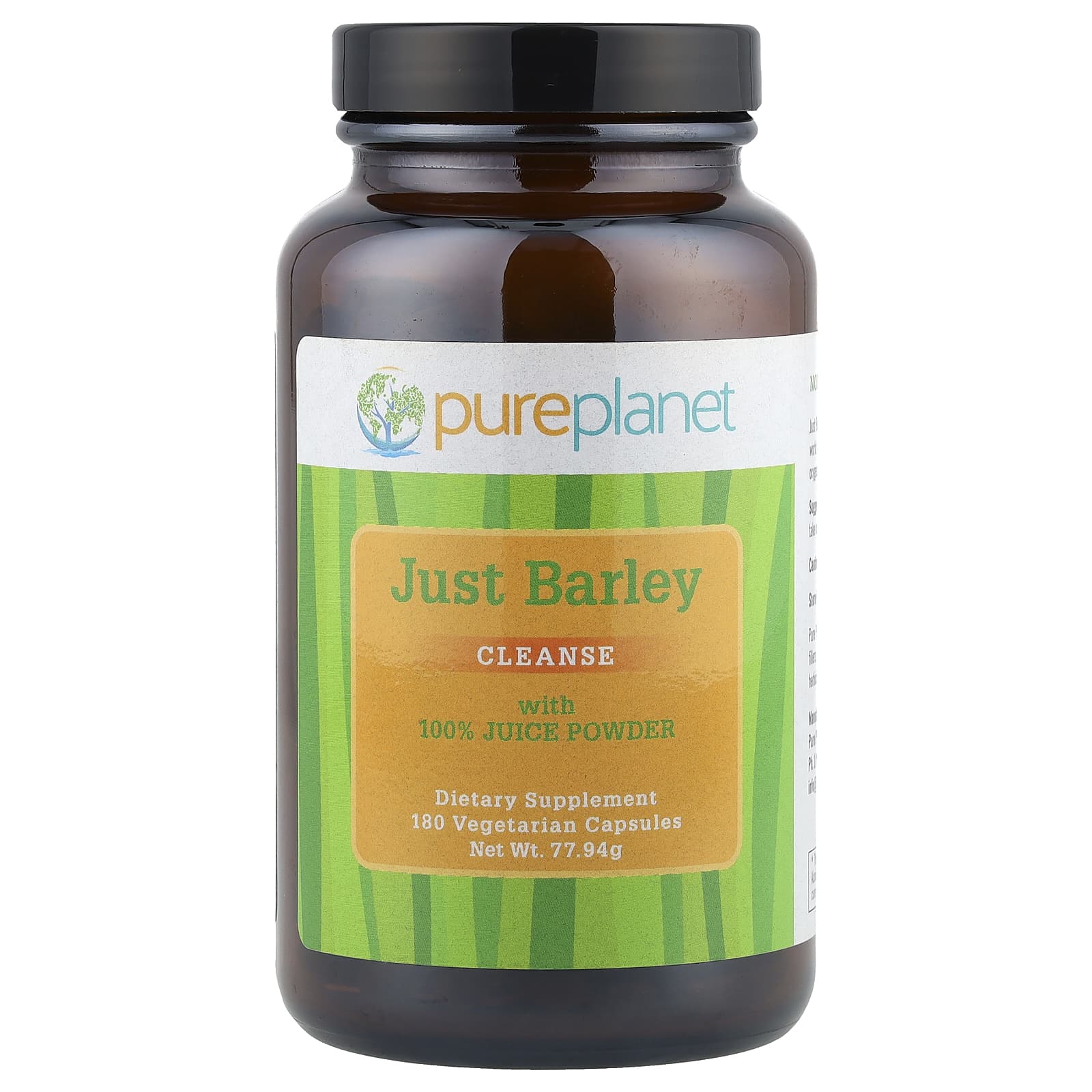 Pure Planet, Just Barley, 180 Vegetarian Capsules (333 mg per Capsule) - Image 1