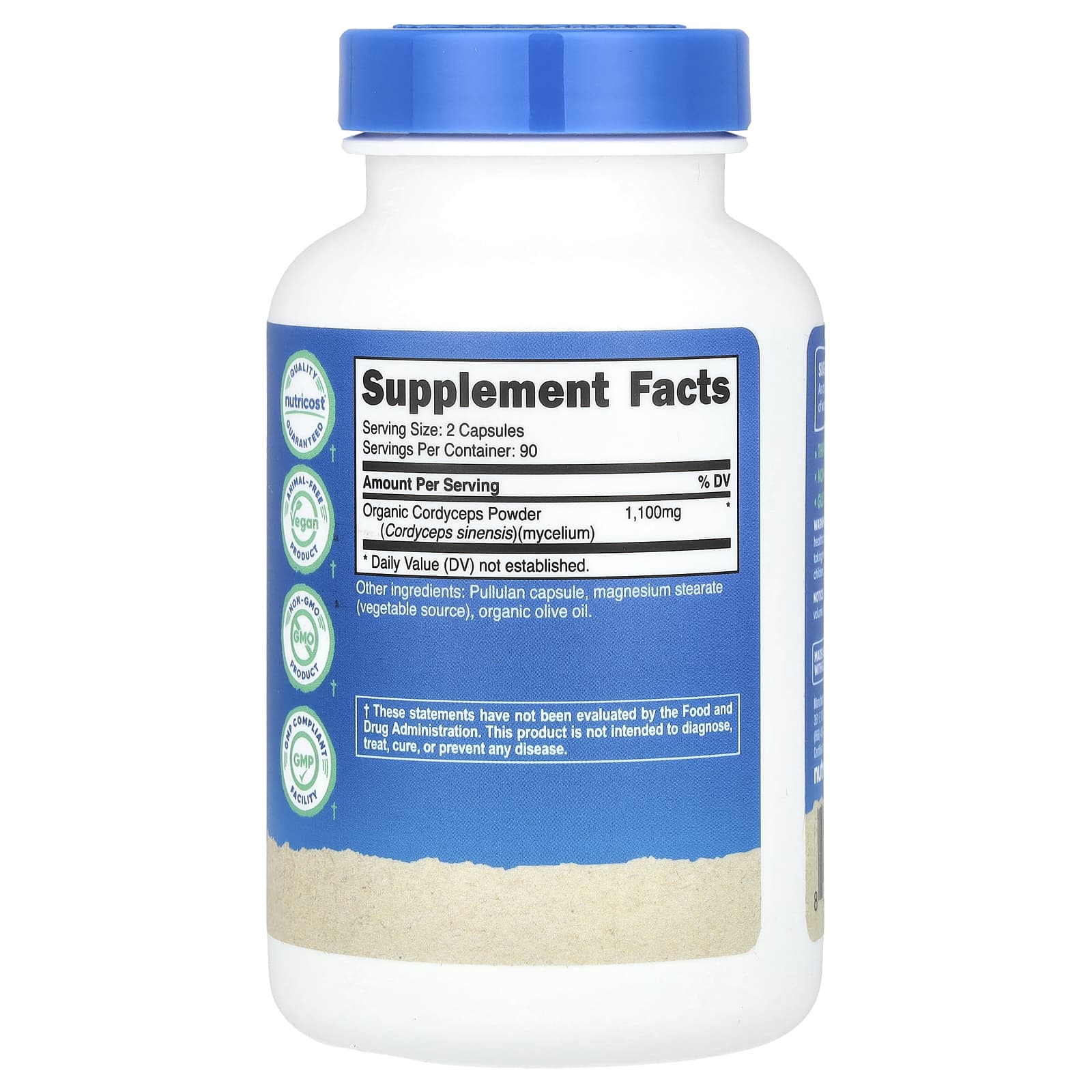 Nutricost, Cordyceps Mushroom, 180 Capsules (550 mg Per Capsule)