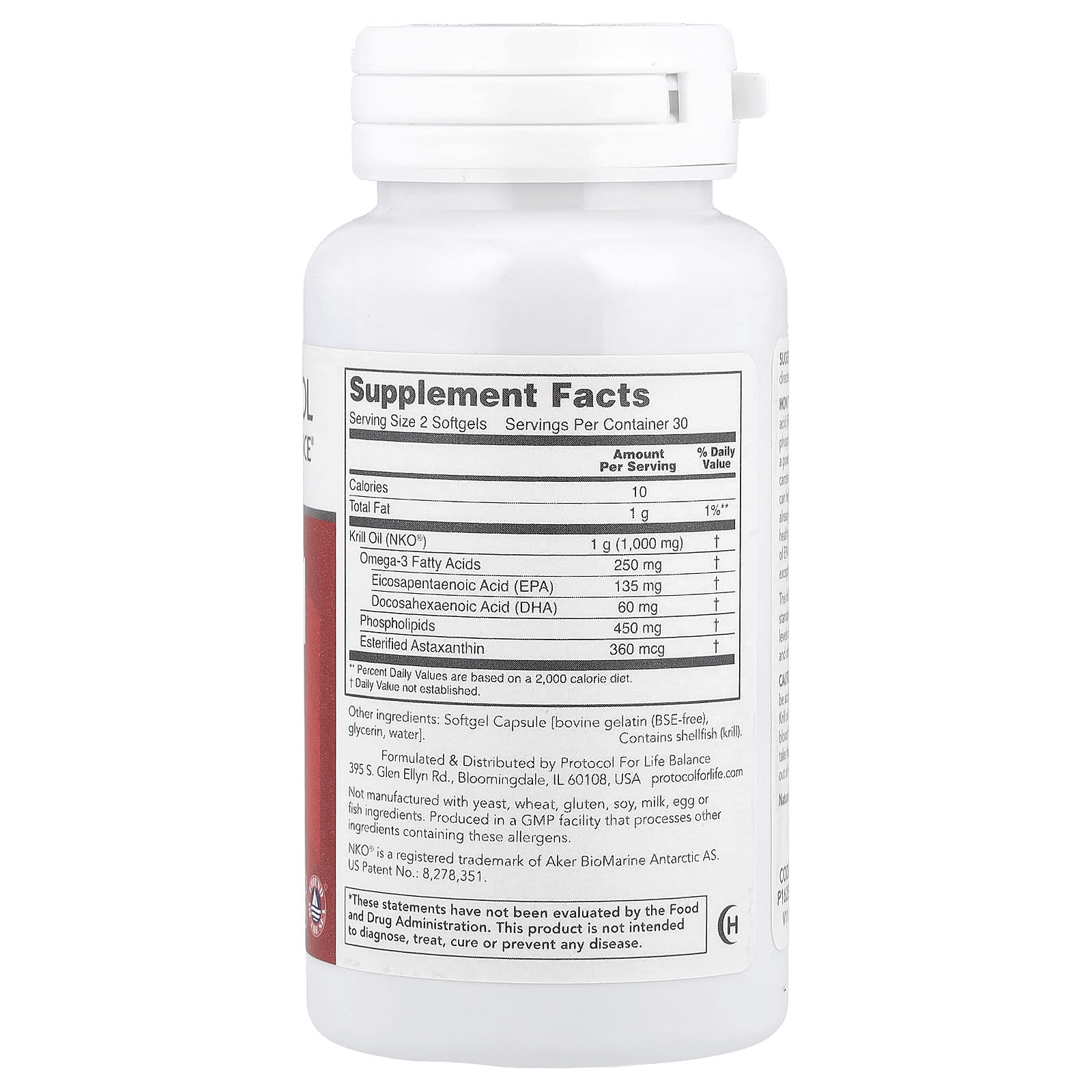 Protocol for Life Balance, Krill Oil, 500 mg, 60 Softgels - Image 2