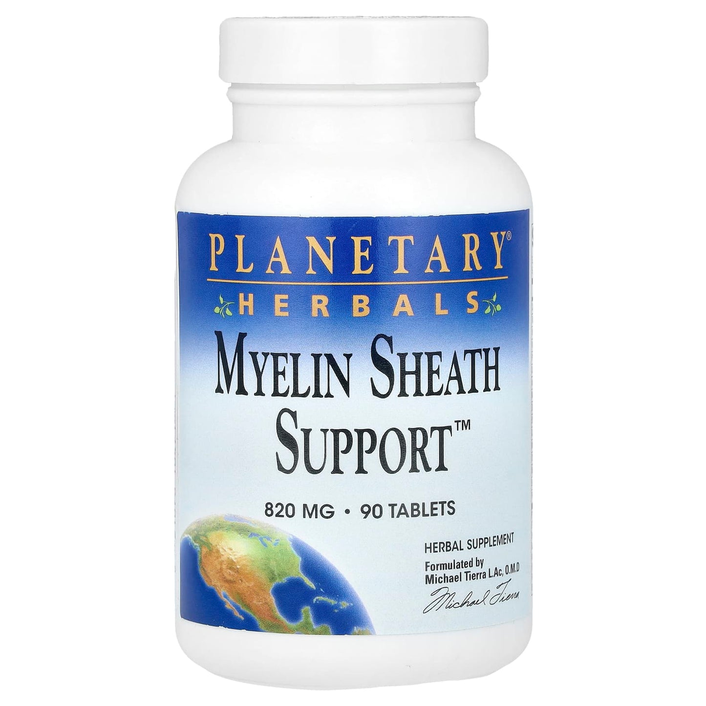 Planetary Herbals, Myelin Sheath Support™, 90 Tablets - Image 1