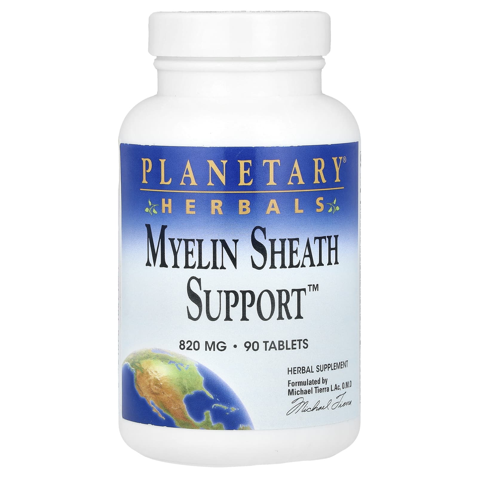 Planetary Herbals, Myelin Sheath Support™, 90 Tablets - Image 1