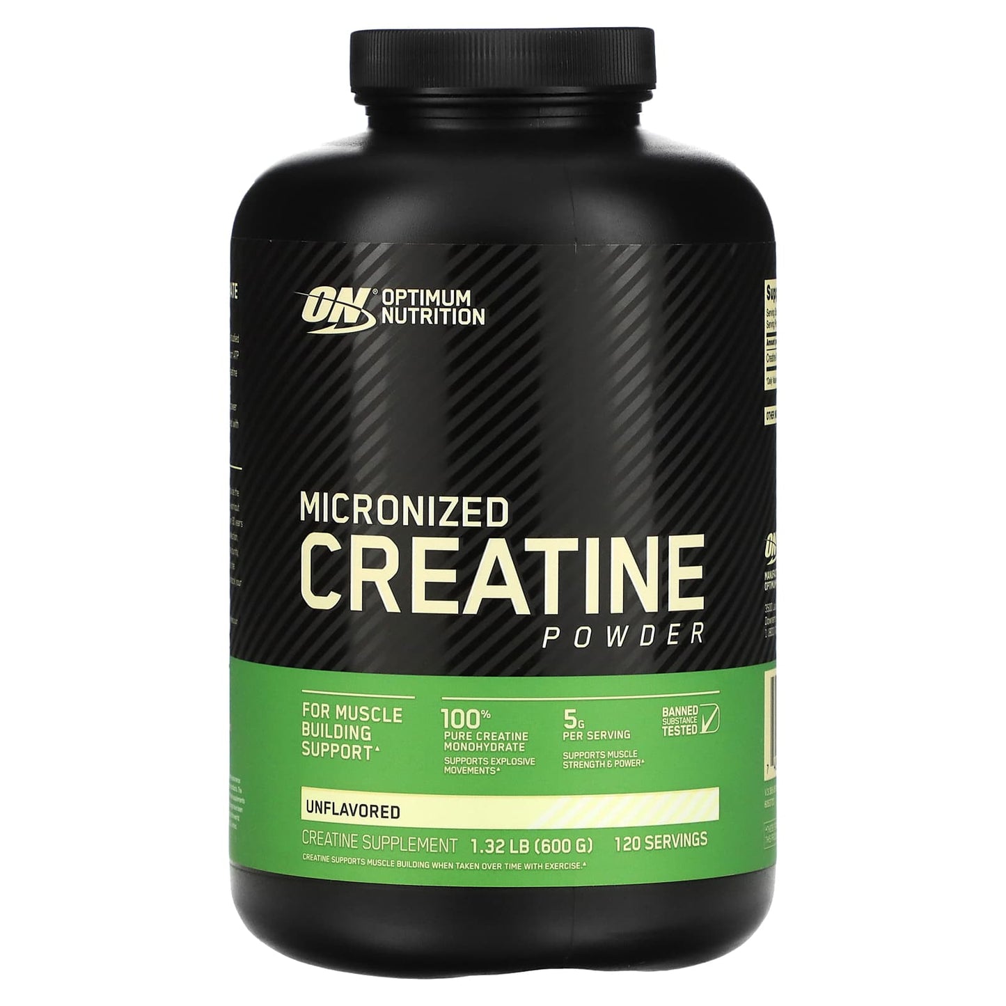 Optimum Nutrition, Micronized Creatine Powder, Unflavored, 1.32 lb (600 g) - Image 1
