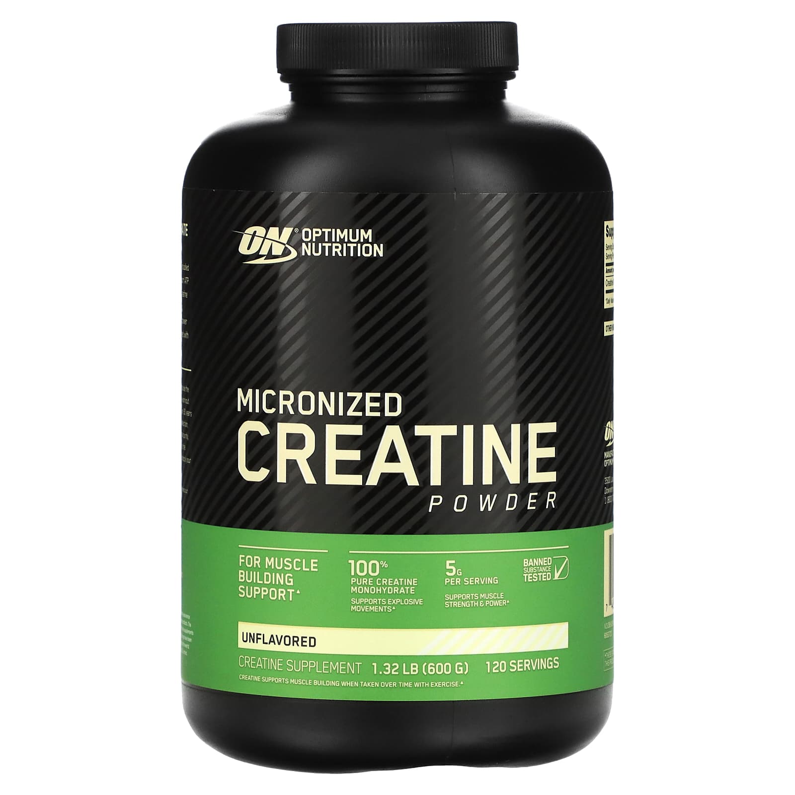 Optimum Nutrition, Micronized Creatine Powder, Unflavored, 1.32 lb (600 g) - Image 1