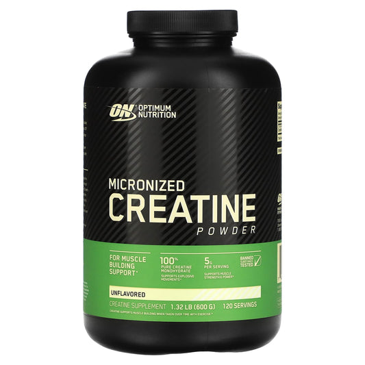 Optimum Nutrition, Micronized Creatine Powder, Unflavored, 1.32 lb (600 g) - Image 1