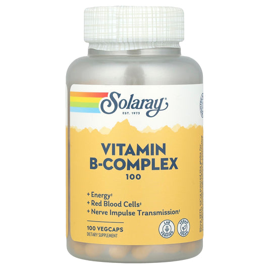 Solaray, Vitamin B-Complex 100, 100 VegCaps - Image 1