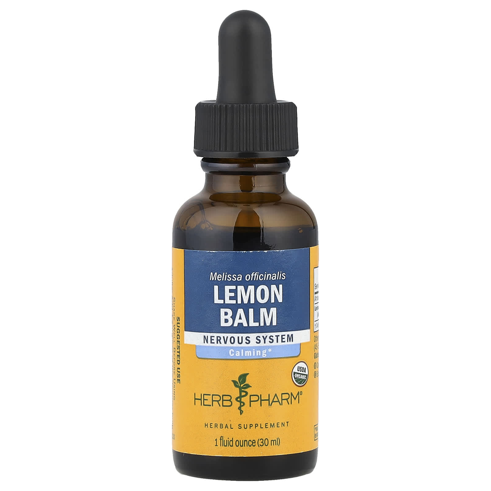Herb Pharm Lemon Balm Liquid Extract for Nervous System Calming - Image 1