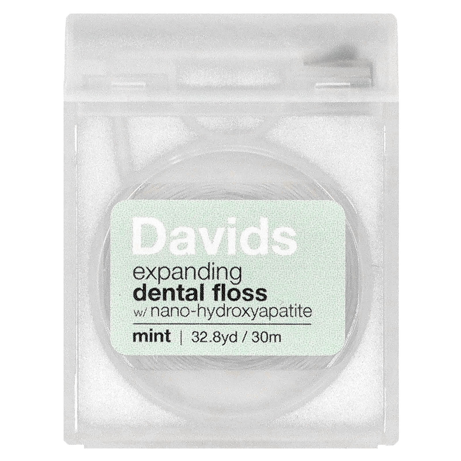 Davids Expanding Dental Floss with Mint, Refillable & Cruelty-Free - Image 1