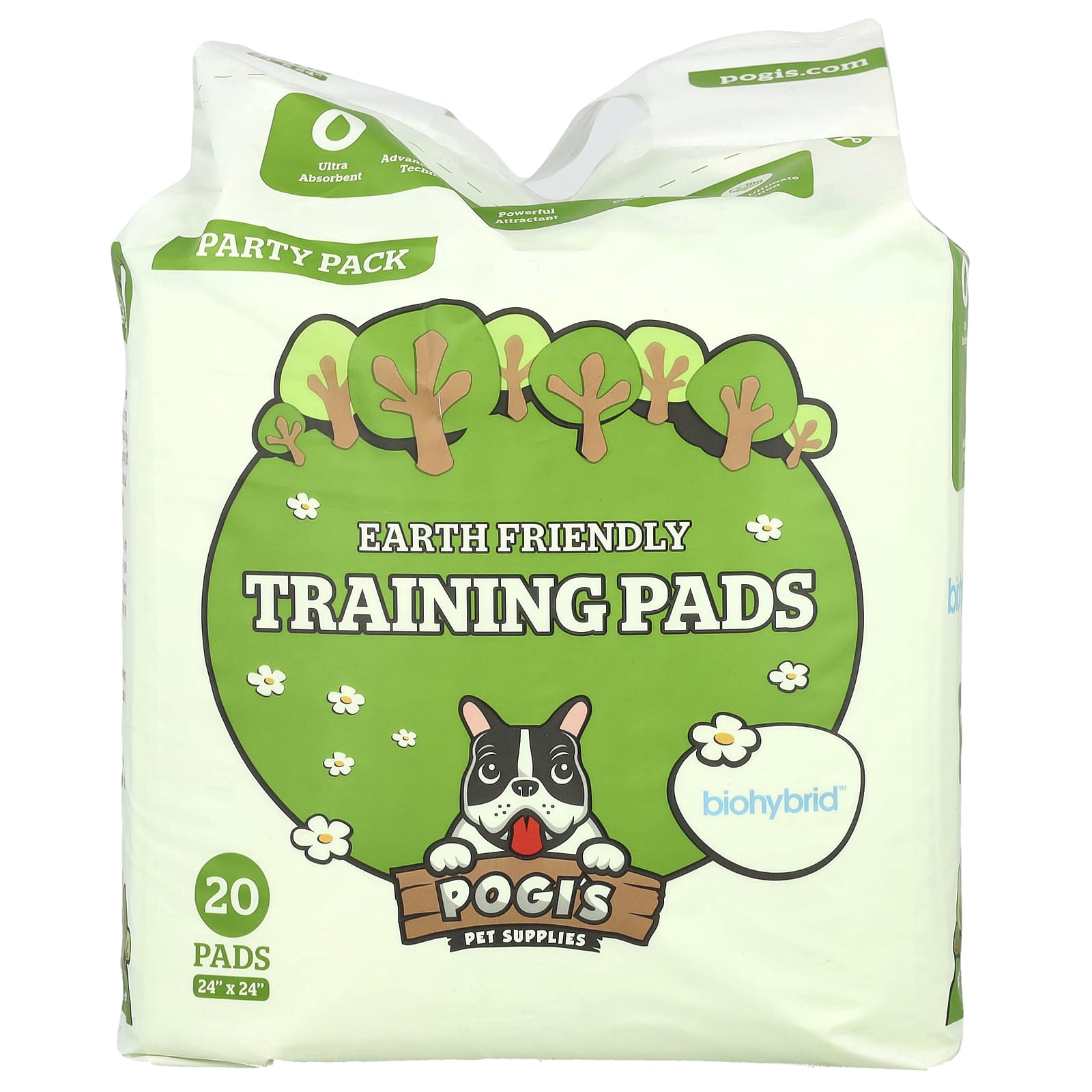 Pogi's Pet Supplies, Earth Friendly Training Pads, 20 Pads (24" x 24") - Image 1