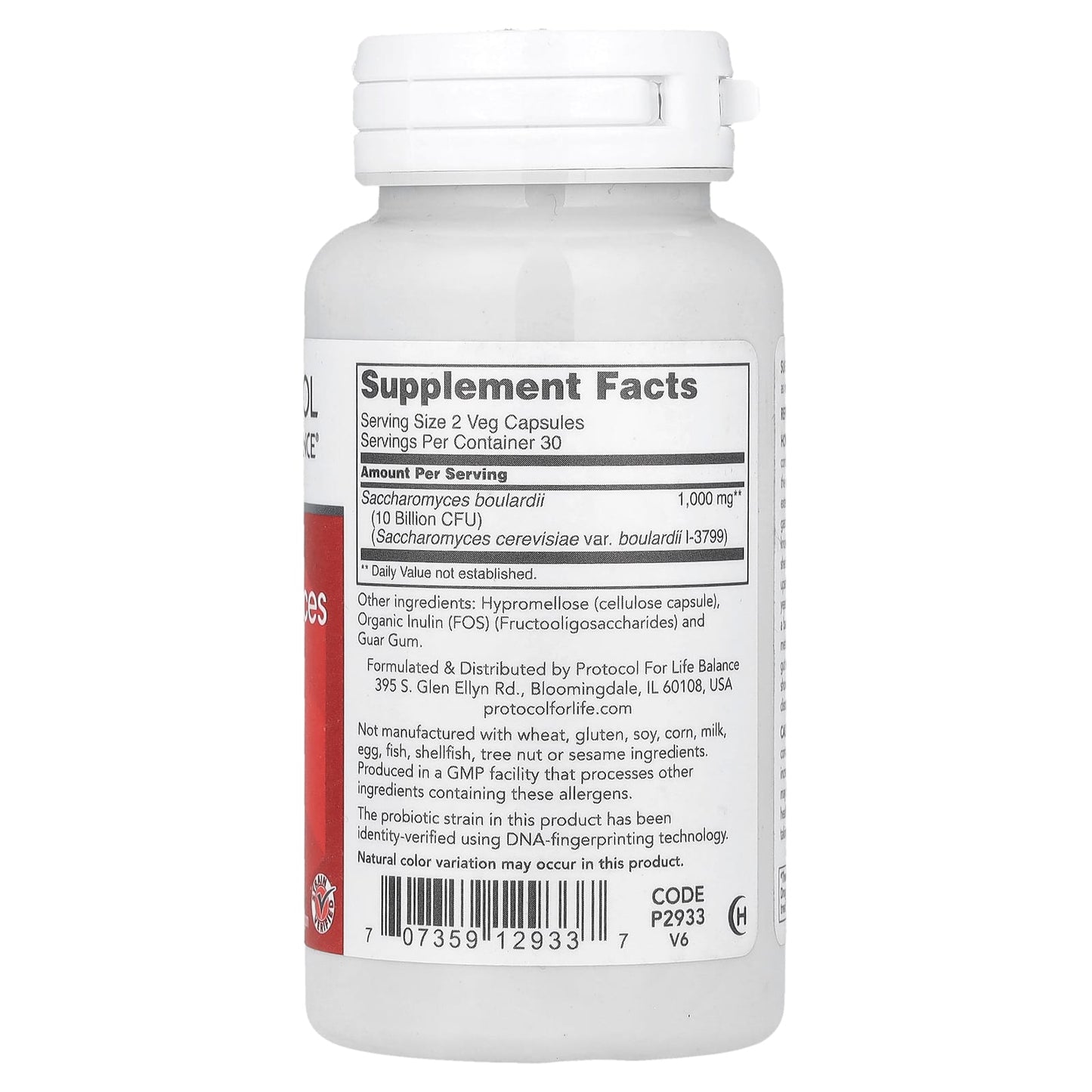 Protocol for Life Balance, Saccharomyces Boulardii, 60 Veg Capsules (500 mg per Capsule) - Image 2