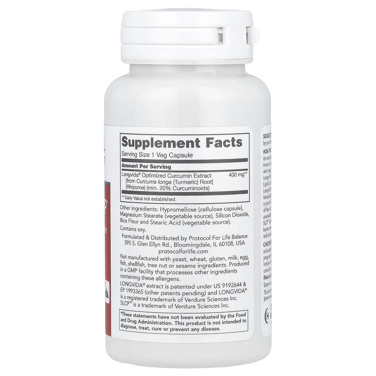 Protocol for Life Balance, Cogumin SLCP™, 400 mg, 50 Veg Capsules - Image 2