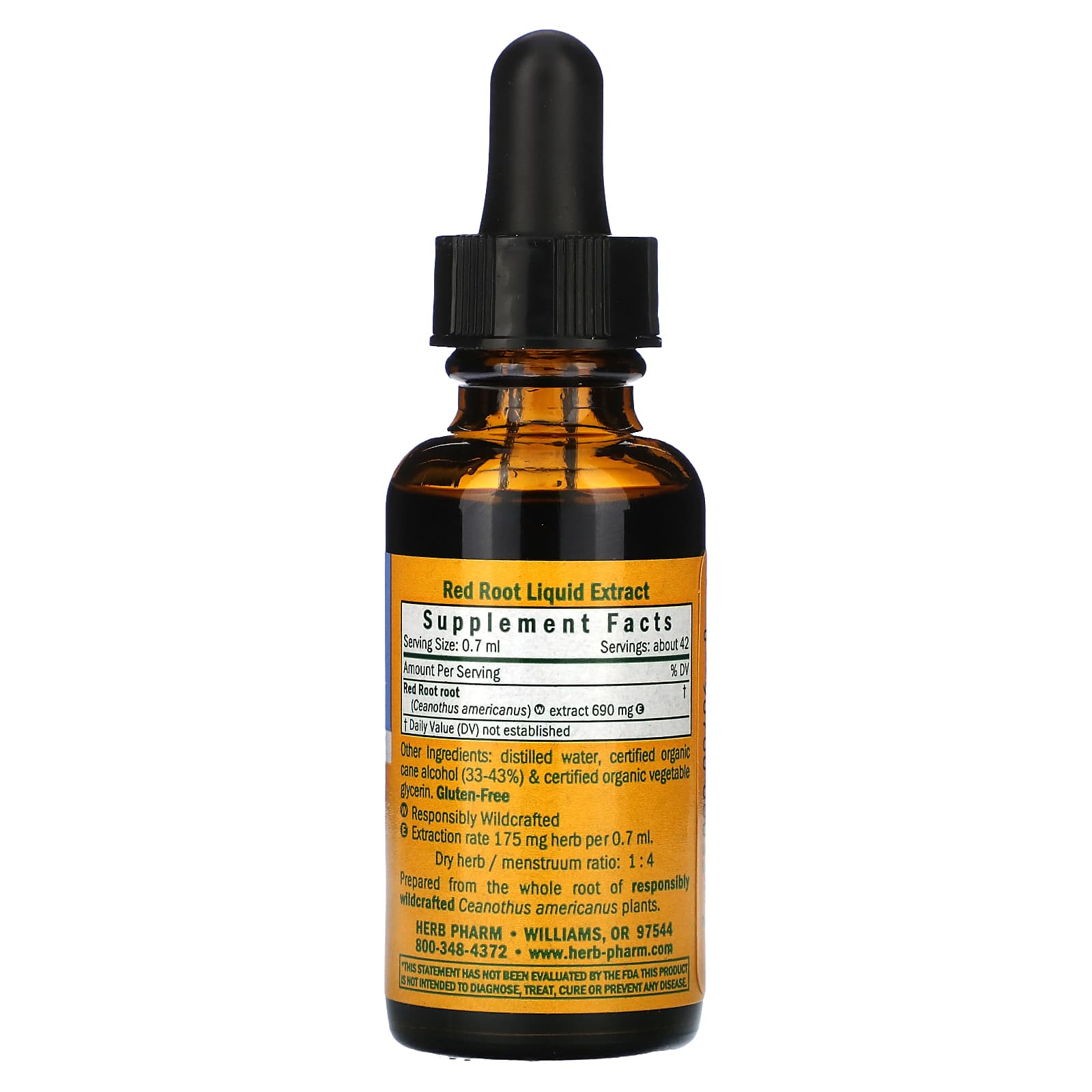 Red Root Liquid Extract for Detox & Cleansing - 1 fl oz by Herb Pharm - Image 2