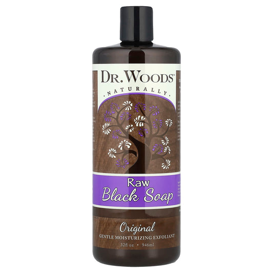 Natural Black Soap by Dr. Woods - Gentle Exfoliant & Deep Cleanser - Image 1