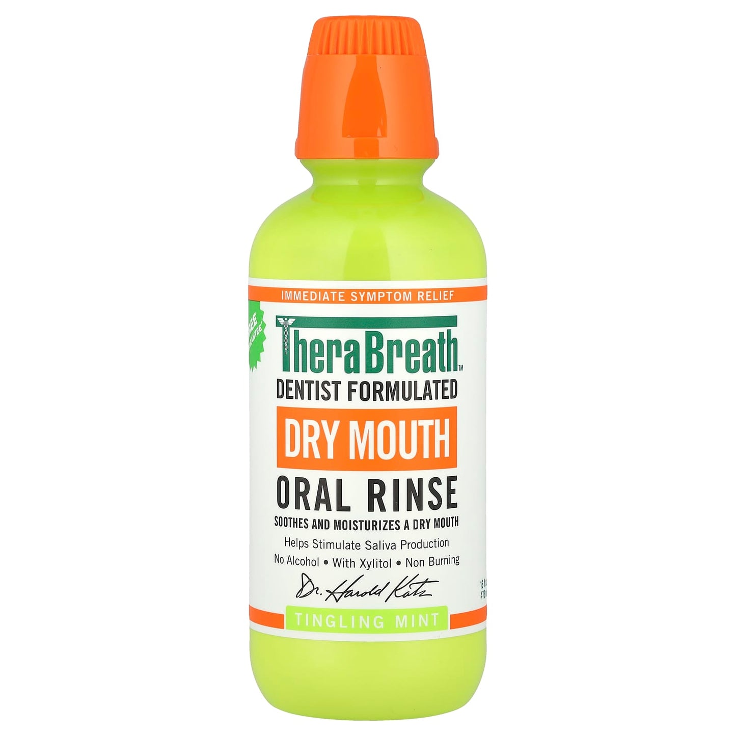 TheraBreath, Dry Mouth Oral Rinse, Tingling Mint, 16 fl oz (473 ml) - Image 1