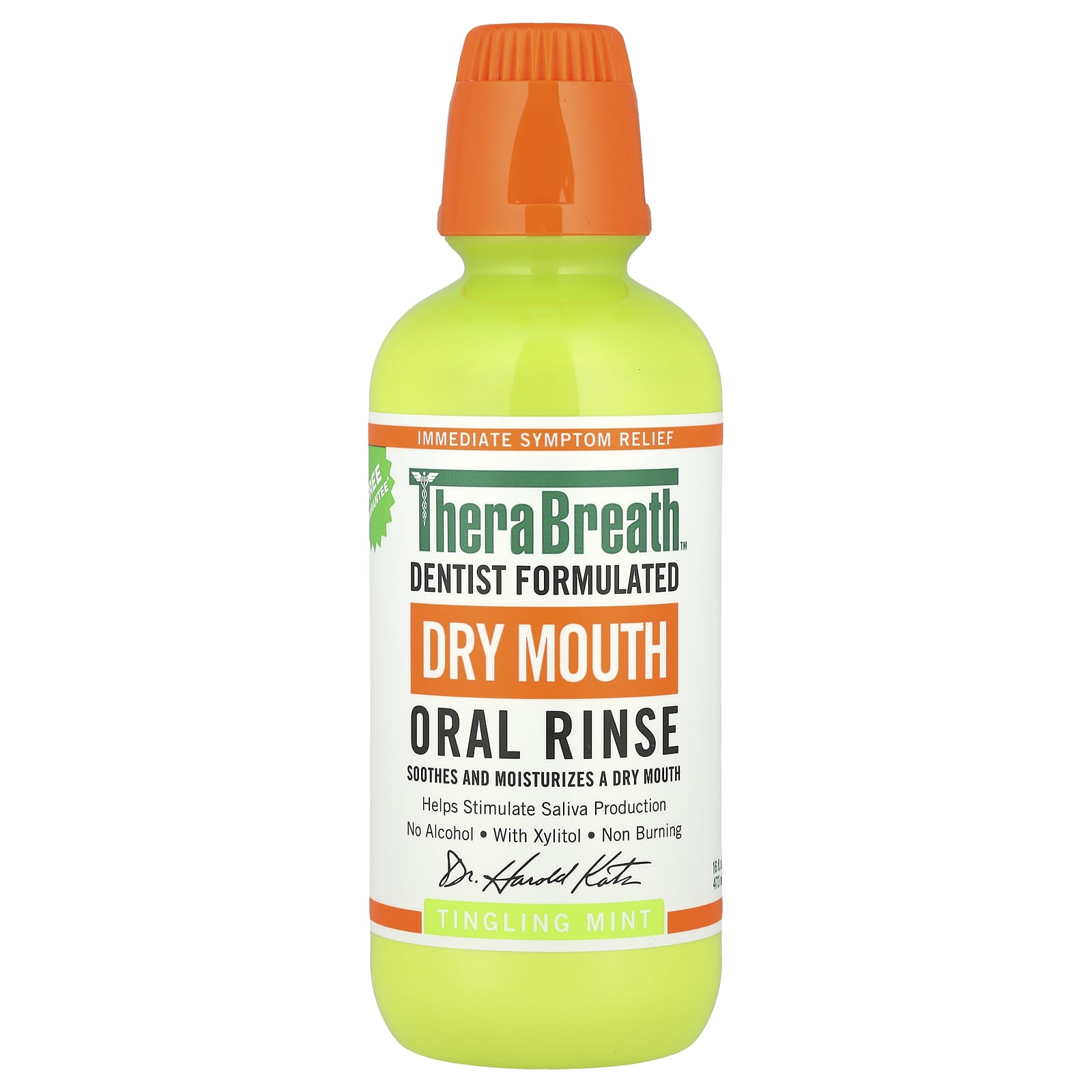 TheraBreath, Dry Mouth Oral Rinse, Tingling Mint, 16 fl oz (473 ml) - Image 1