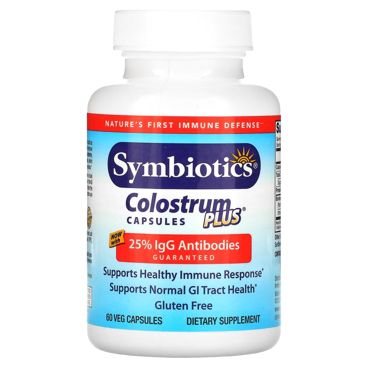Symbiotics, Colostrum Plus, 60 Veg Capsules - Image 1