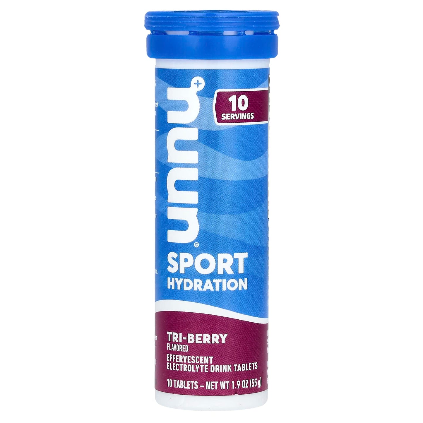 Nuun, Sport Hydration, Effervescent Electrolyte Drink, Tri-Berry, 10 Tablets - Image 1