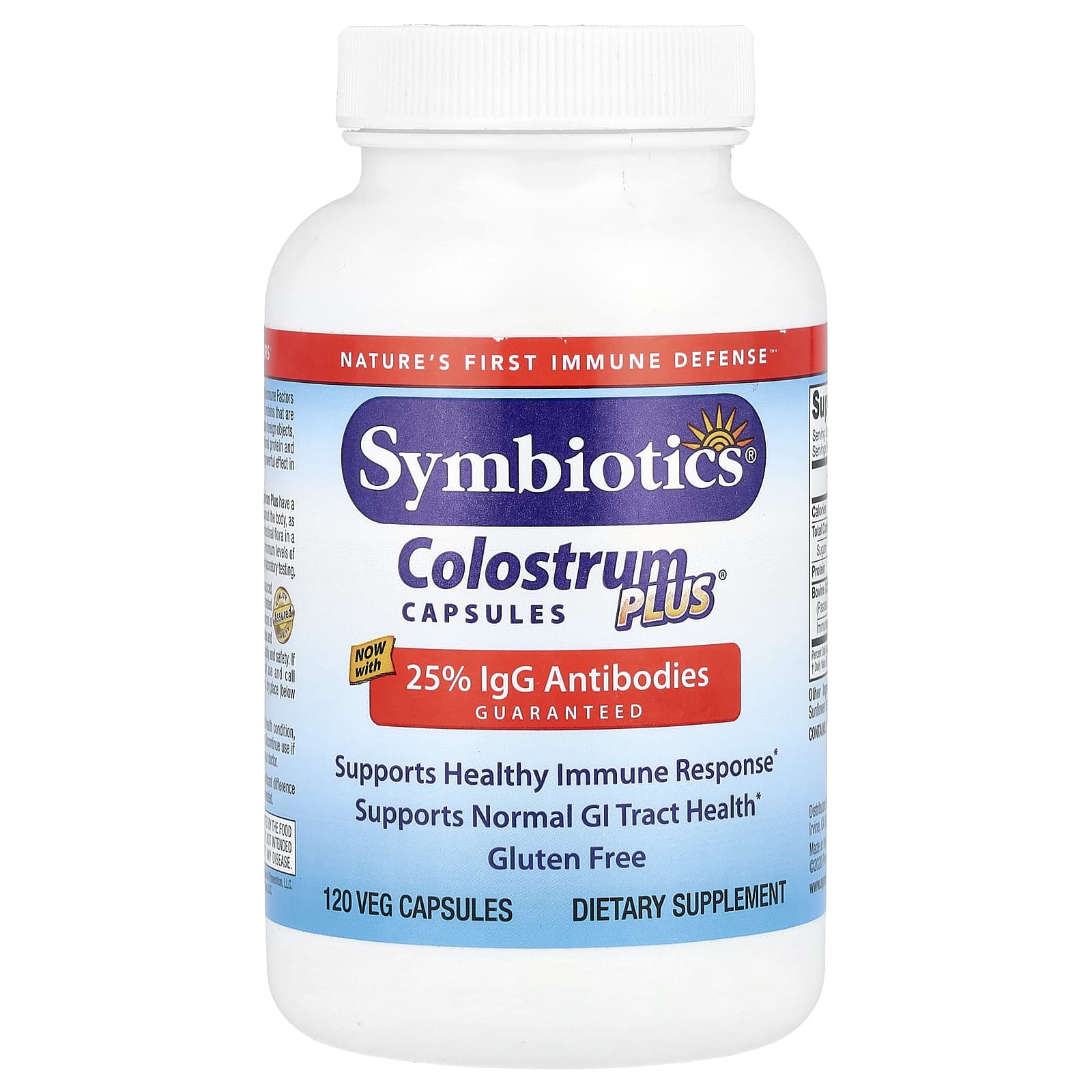 Symbiotics, Colostrum Plus®, 120 Veg Capsules - Image 1