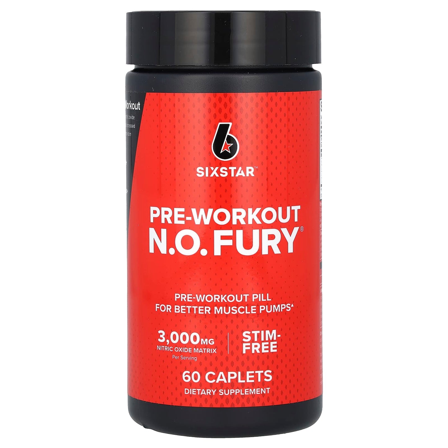SIXSTAR, Pre-Workout N.O. FURY, 60 Caplets - Image 1