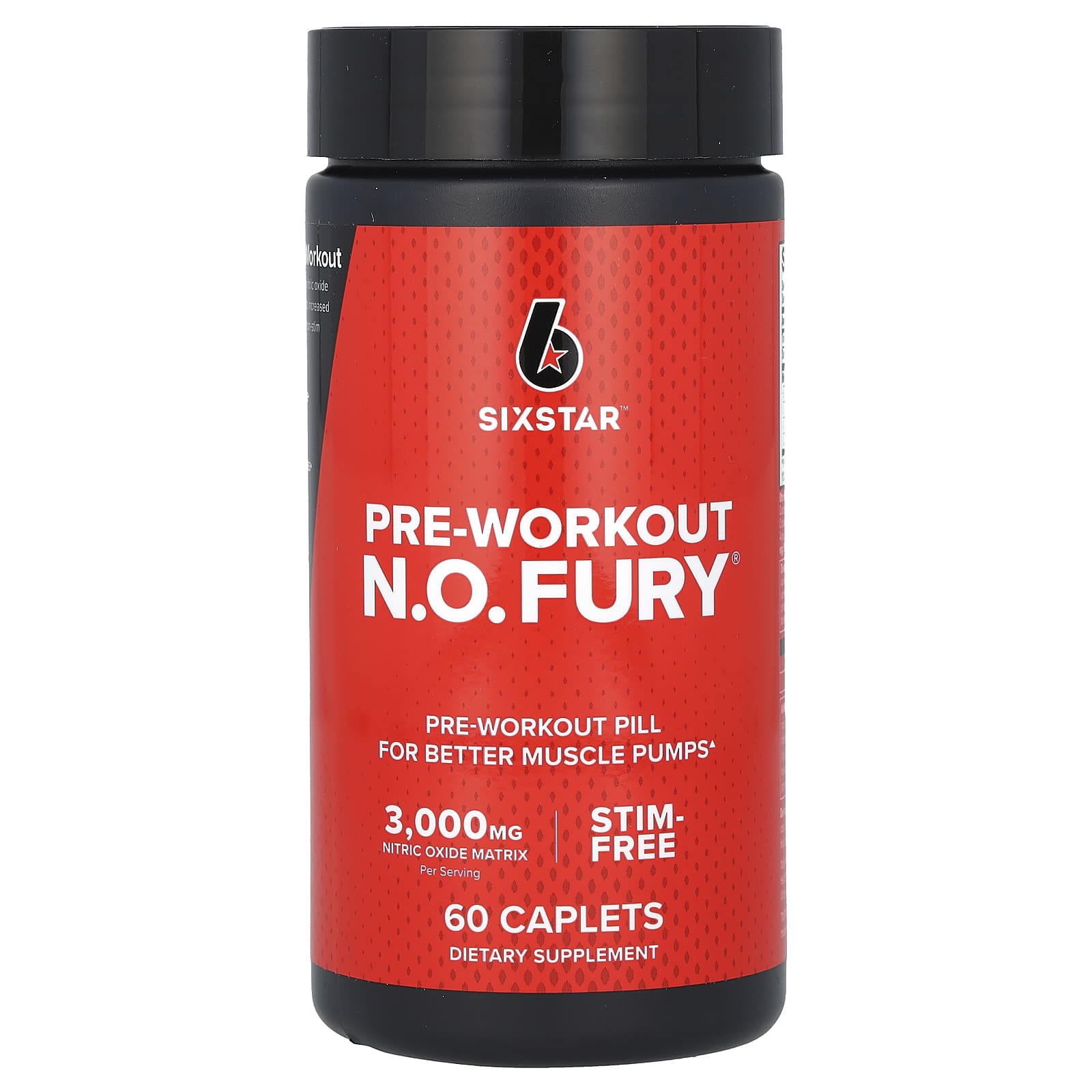 SIXSTAR, Pre-Workout N.O. FURY, 60 Caplets - Image 1