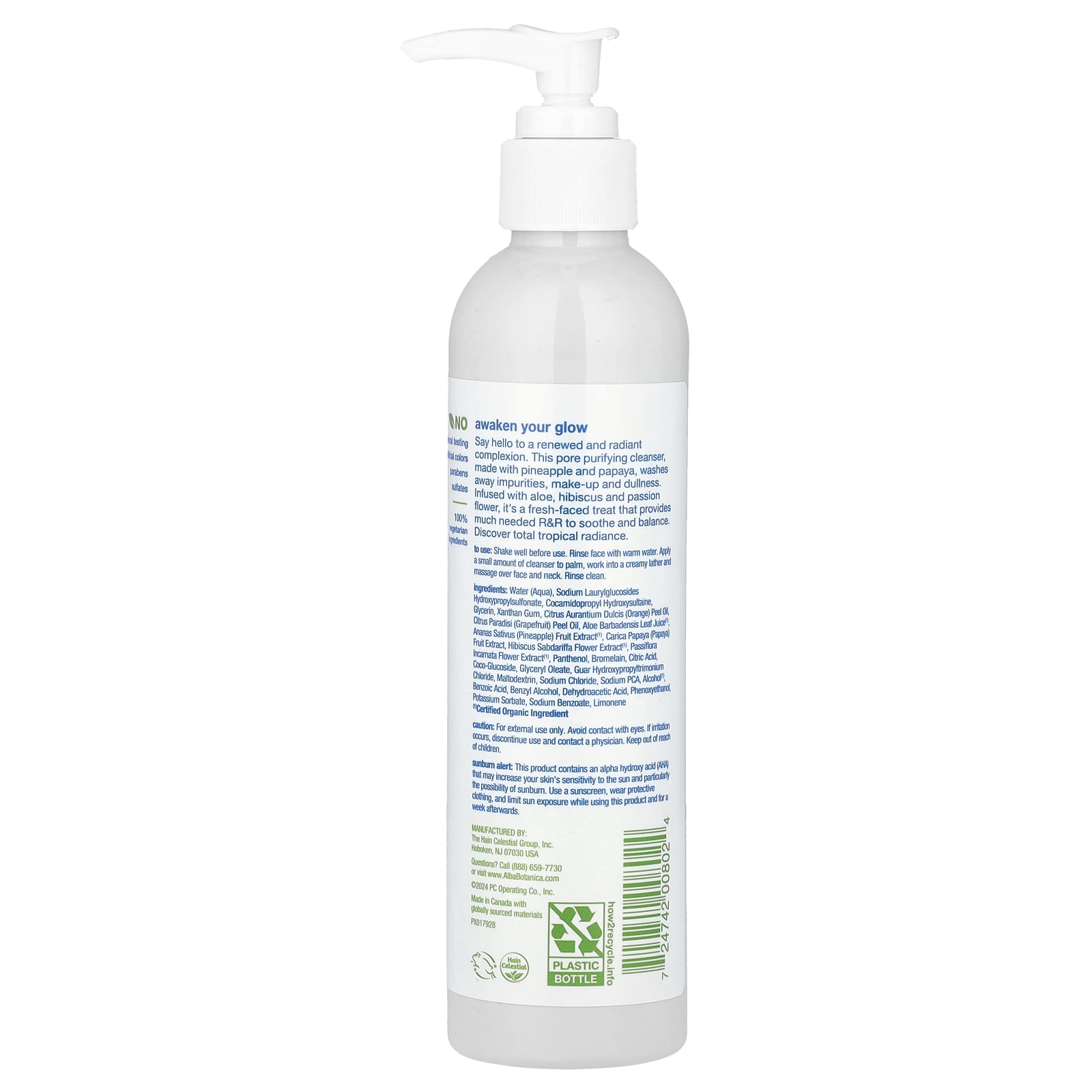 Exfoliating Facial Cleanser | Alba Botanica | Pineapple Enzyme & Aloe - Image 2