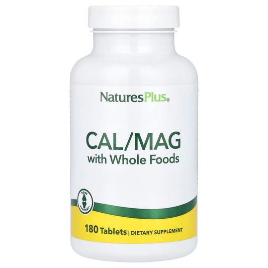 NaturesPlus, Cal/Mag with Whole Foods, 180 Tablets - Image 1