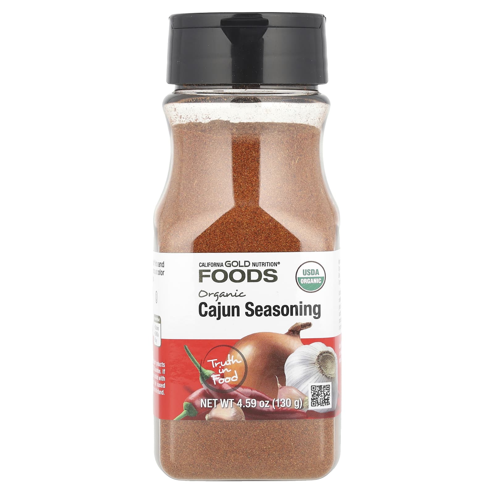 California Gold Nutrition Organic Cajun Seasoning, 4.59 oz (130g) - Image 1