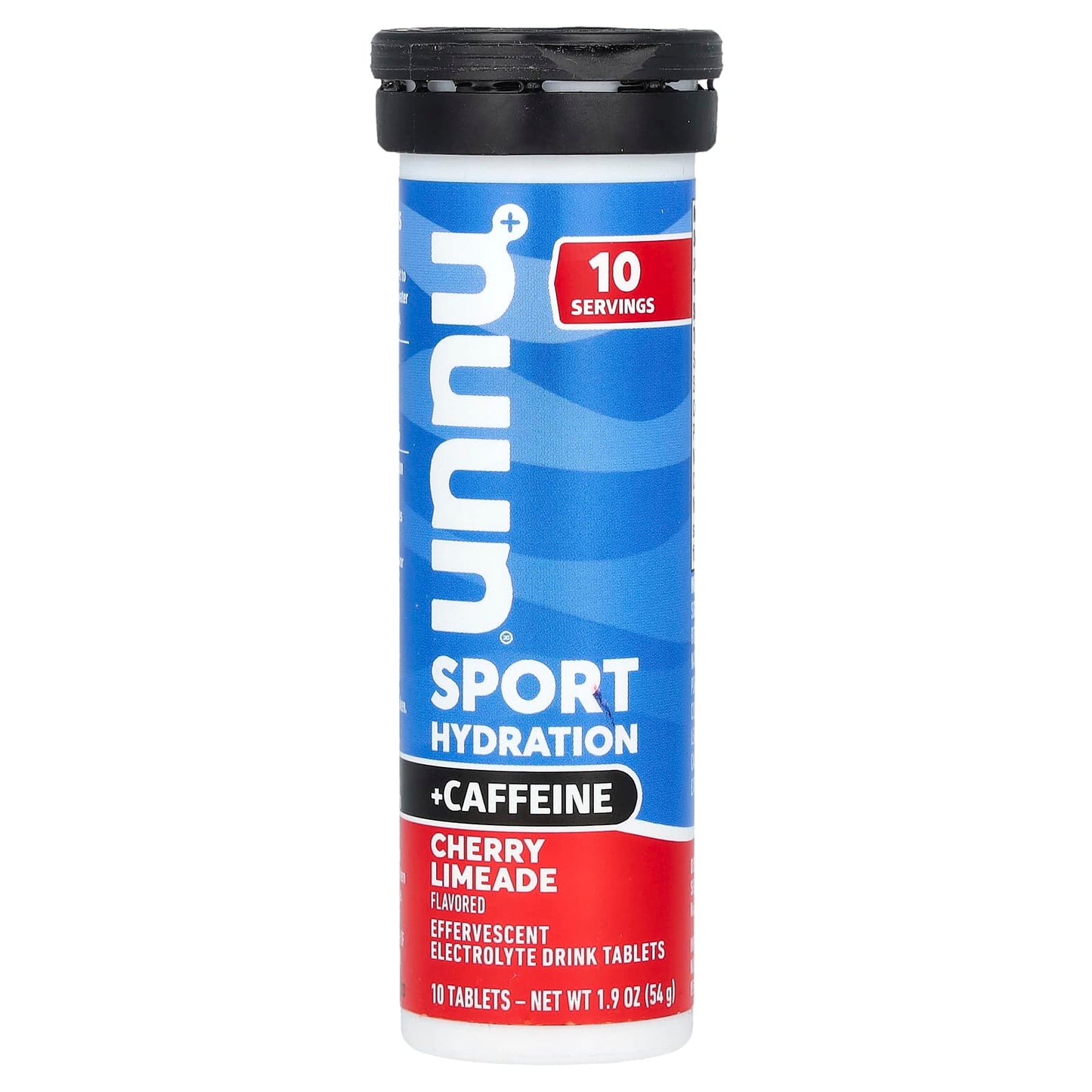 Nuun, Sport Hydration + Caffeine, Effervescent Electrolyte Drink, Cherry Limeade, 10 Tablets - Image 1