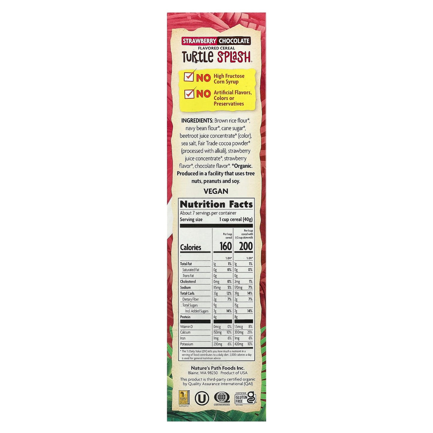 Nature's Path, EnviroKidz, Organic Turtle Splash Cereal, Strawberry Chocolate, 10 oz (284 g) - Image 2