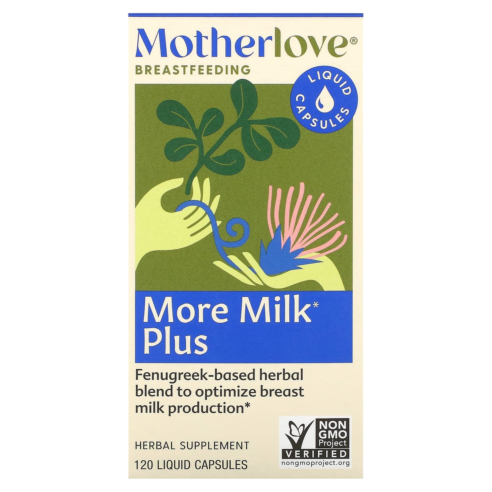 Motherlove, Breastfeeding, More Milk Plus, 120 Liquid Capsules - Image 1