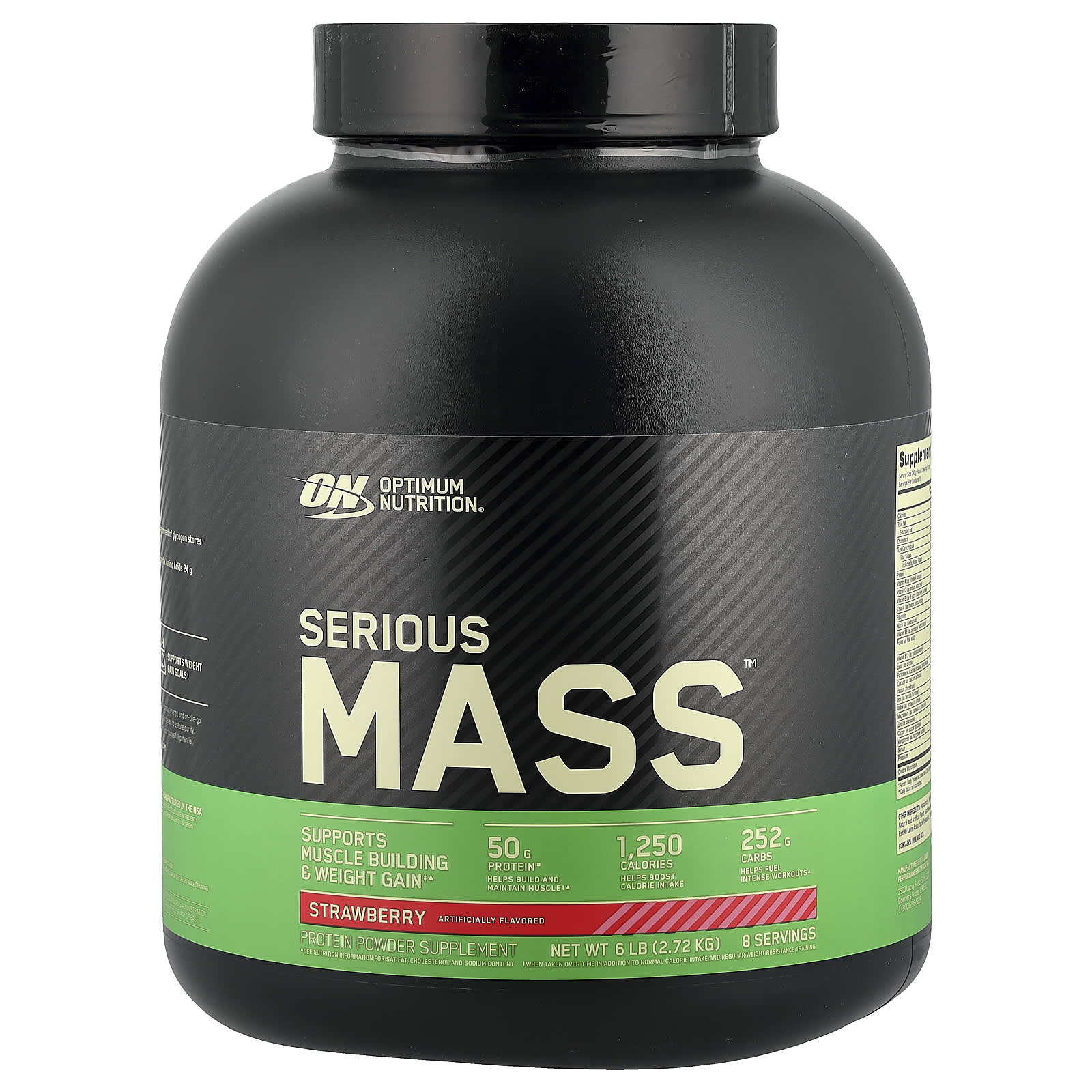 Optimum Nutrition, Serious Mass™, Strawberry, 6 lb (2.72 kg) - Image 1