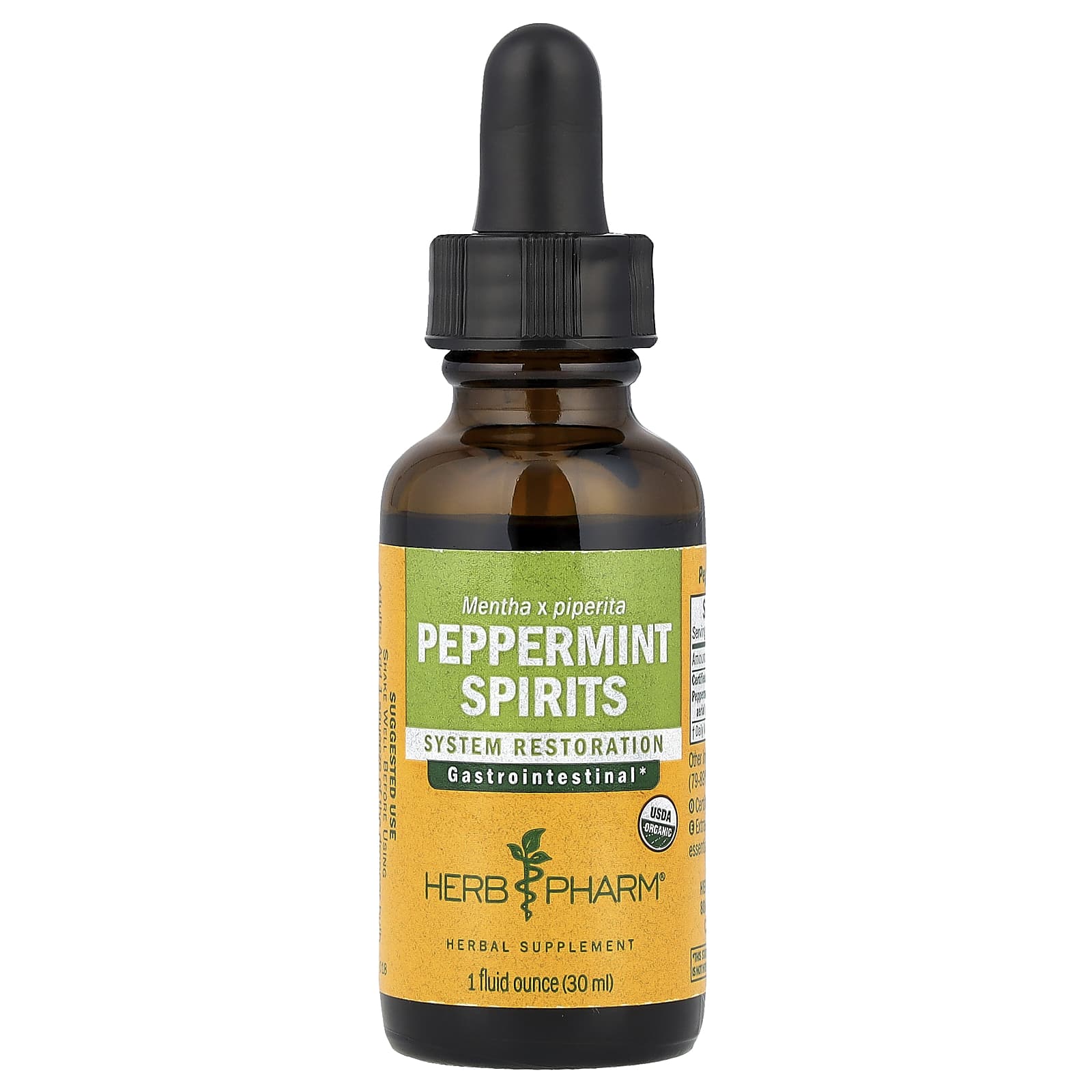 Peppermint Spirits Liquid Extract by Herb Pharm - USDA Organic, Gluten Free - Image 1