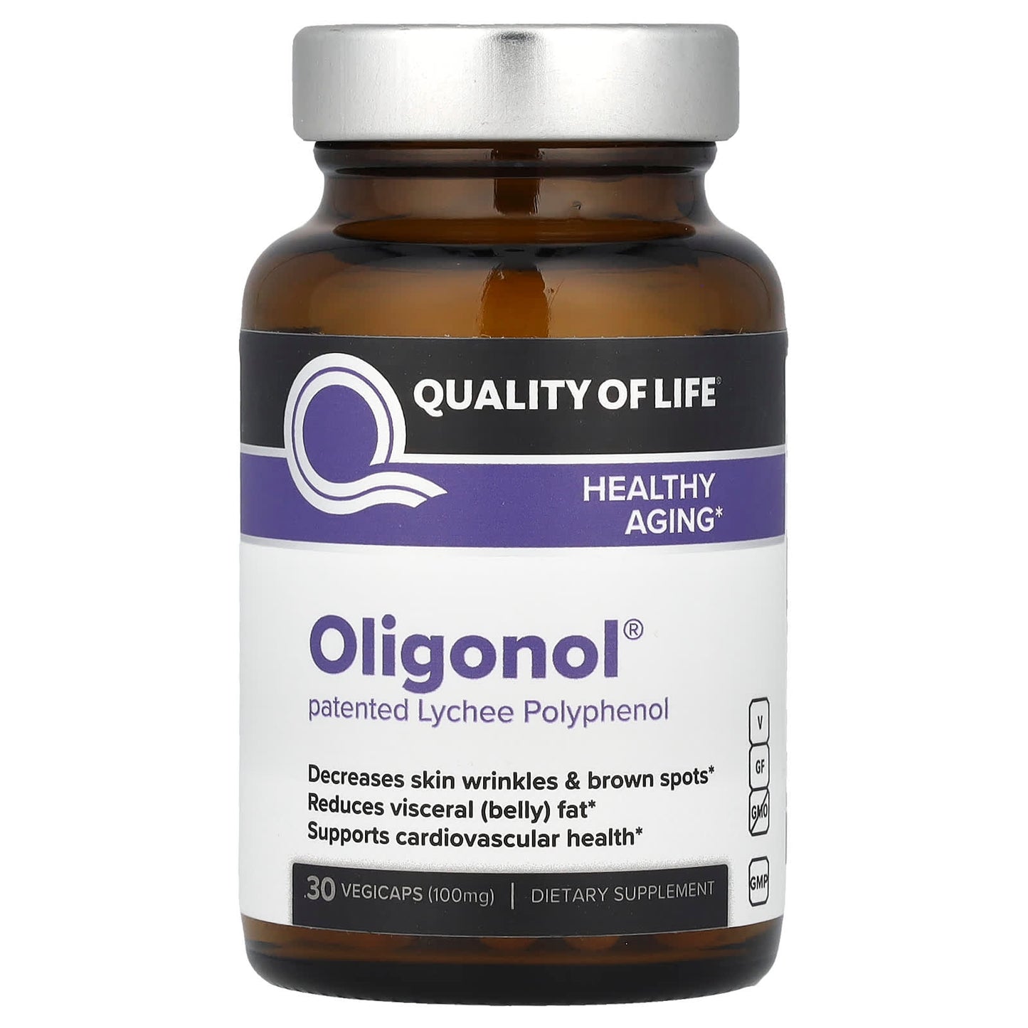 Quality of Life, Oligonol®, 100 mg , 30 Vegicaps - Image 1