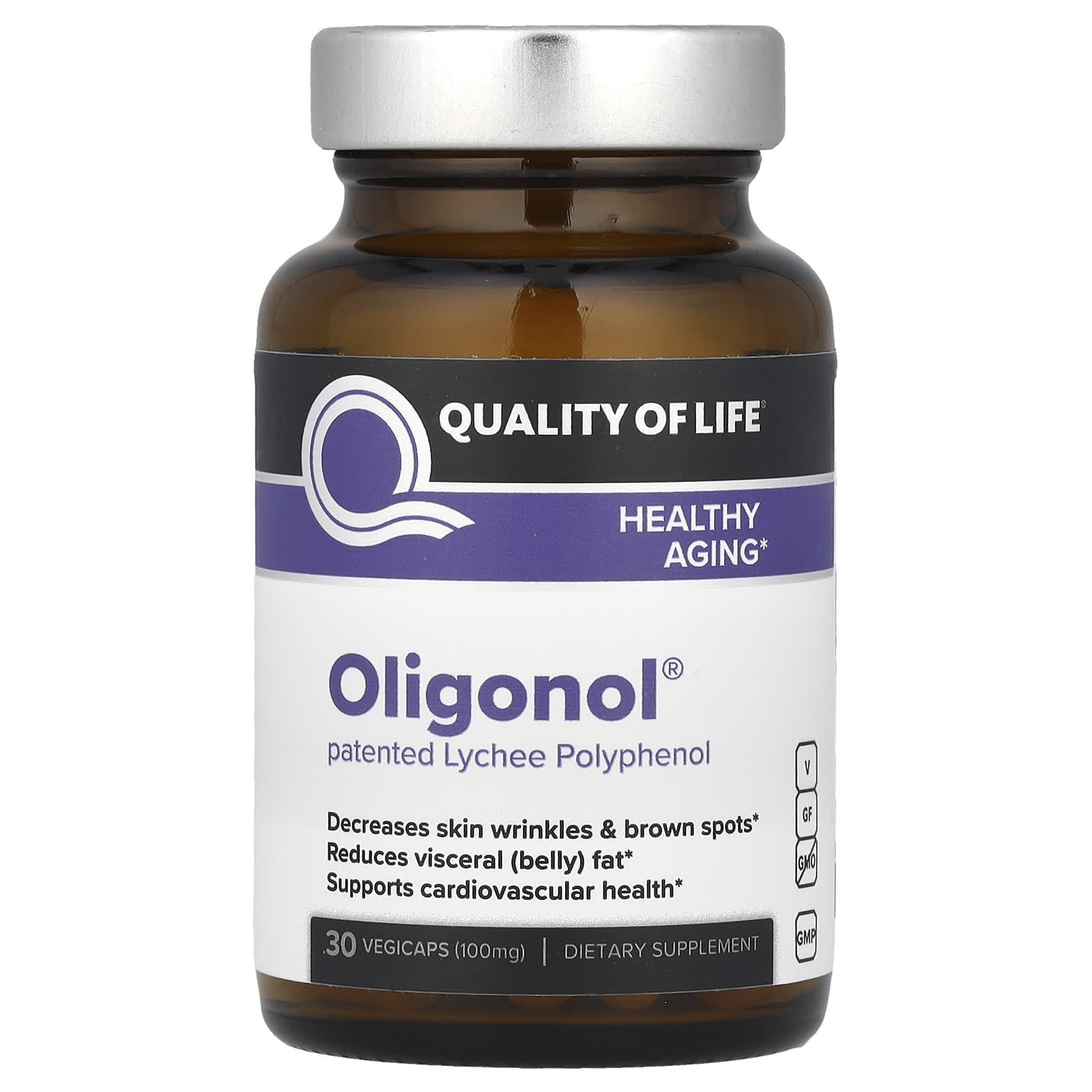 Quality of Life, Oligonol®, 100 mg , 30 Vegicaps - Image 1