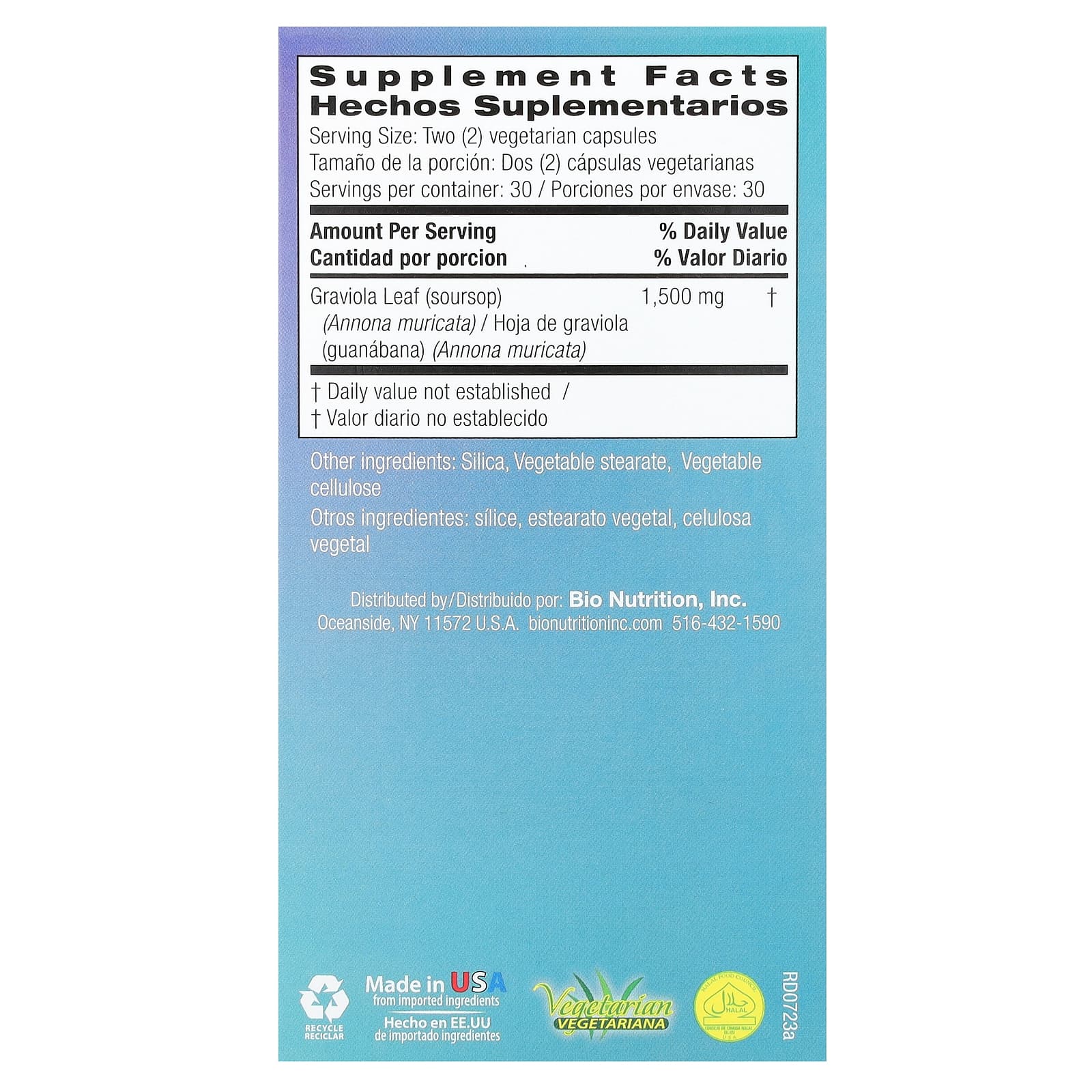 Graviola Immune Support Supplement, 60 Capsules, 750 mg Each - Image 2