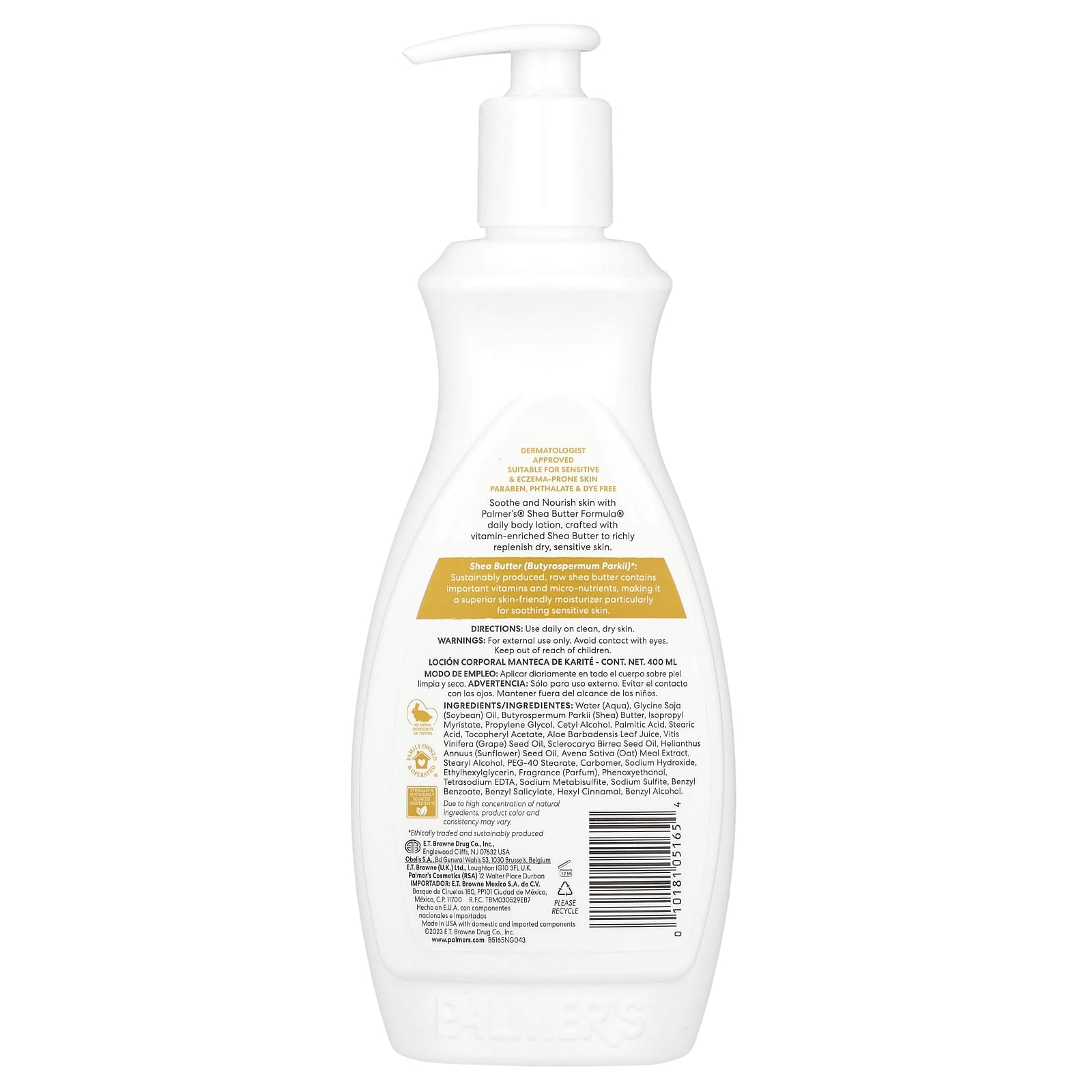 Palmer's, Shea Butter Formula® with Vitamin E, Raw Shea Nourish Daily Body Lotion, 13.5 fl oz (400 ml) - Image 2