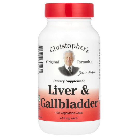 Christopher's Original Liver & Gallbladder 415mg Supplement Capsules (100 Count) - Vegetarian & Gluten Free - Image 1