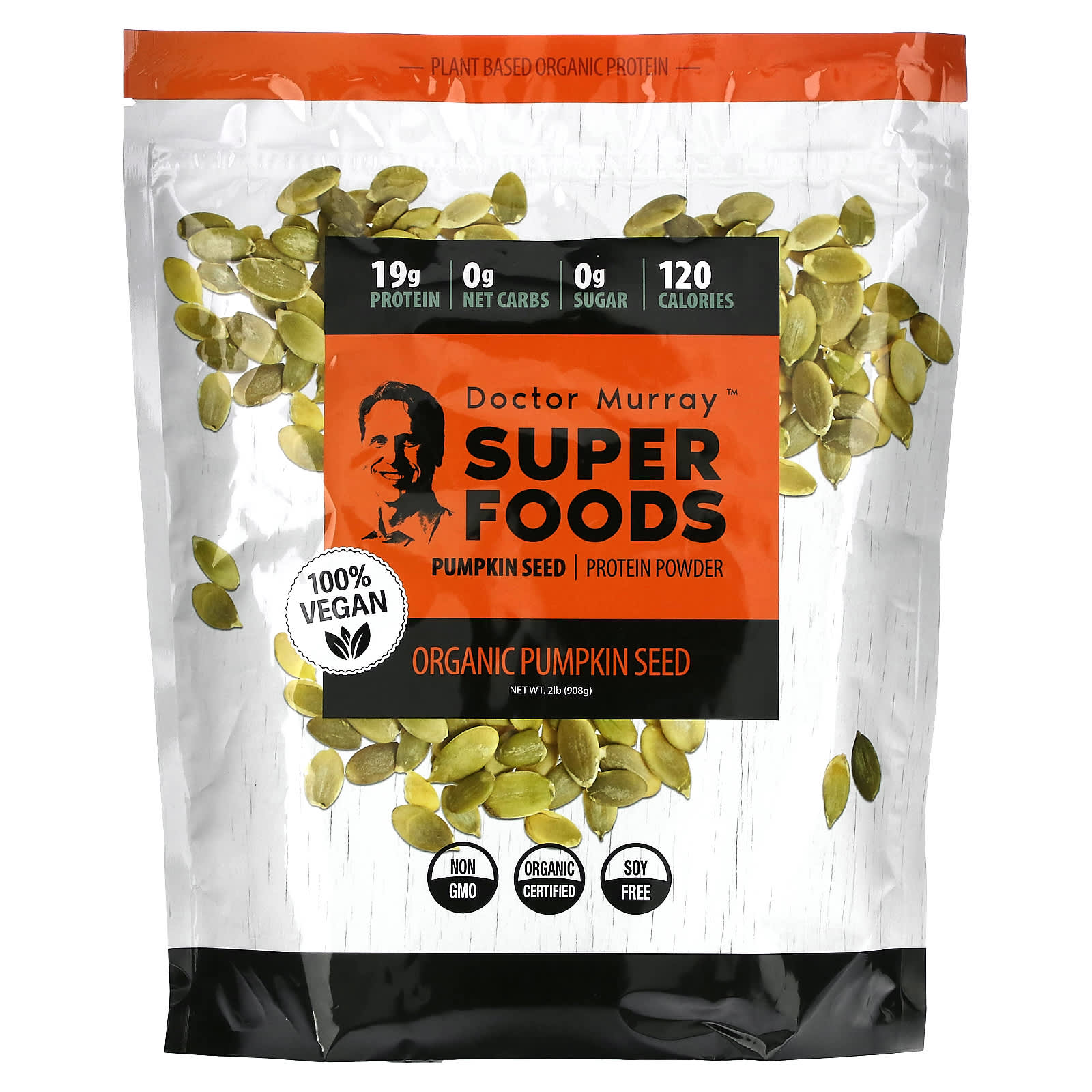 Organic Pumpkin Seed Protein Powder by Dr. Murray's, 2 lbs - Image 1