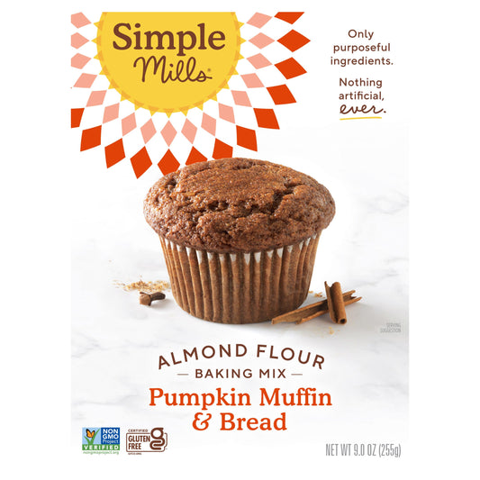 Simple Mills, Almond Flour Baking Mix, Pumpkin Muffin & Bread, 9 oz (255 g) - Image 1