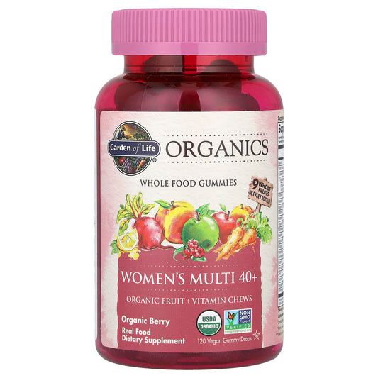 Garden of Life, Organics, Women's Multi 40+, Organic Berry, 120 Vegan Gummy Drops