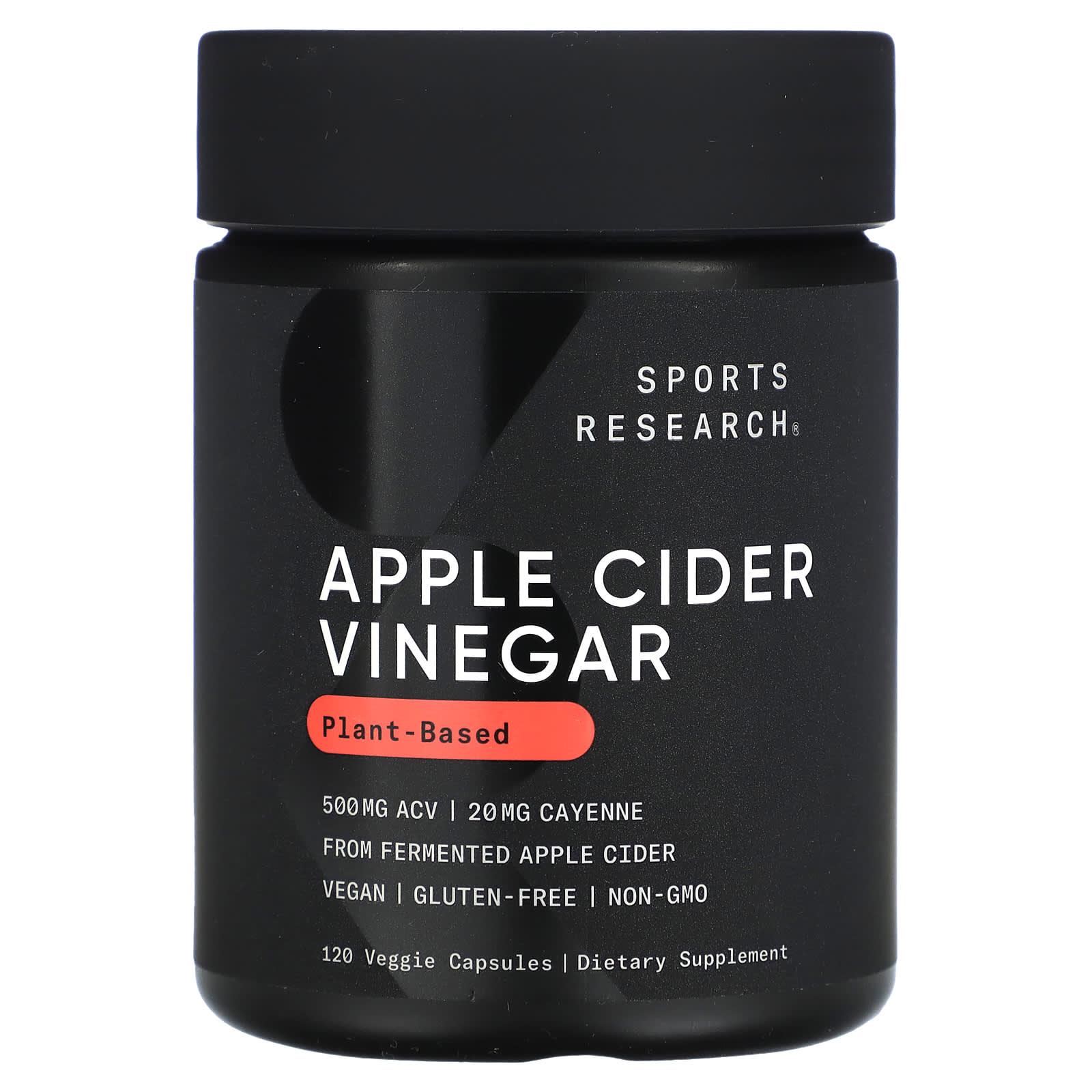 Sports Research, Apple Cider Vinegar, 120 Veggie Capsules - Image 1