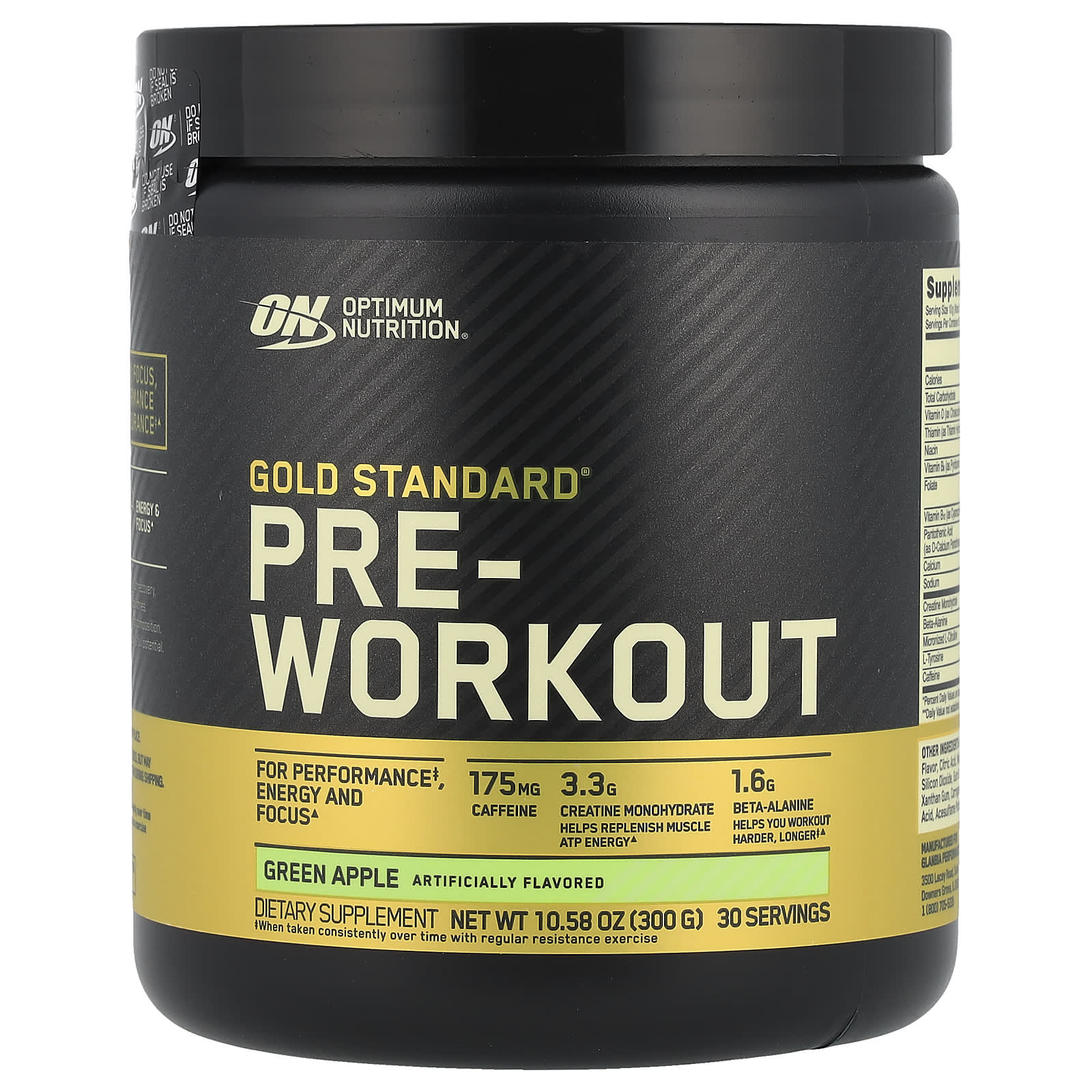 Optimum Nutrition, Gold Standard® Pre-Workout, Green Apple, 10.58 oz (300 g) - Image 1