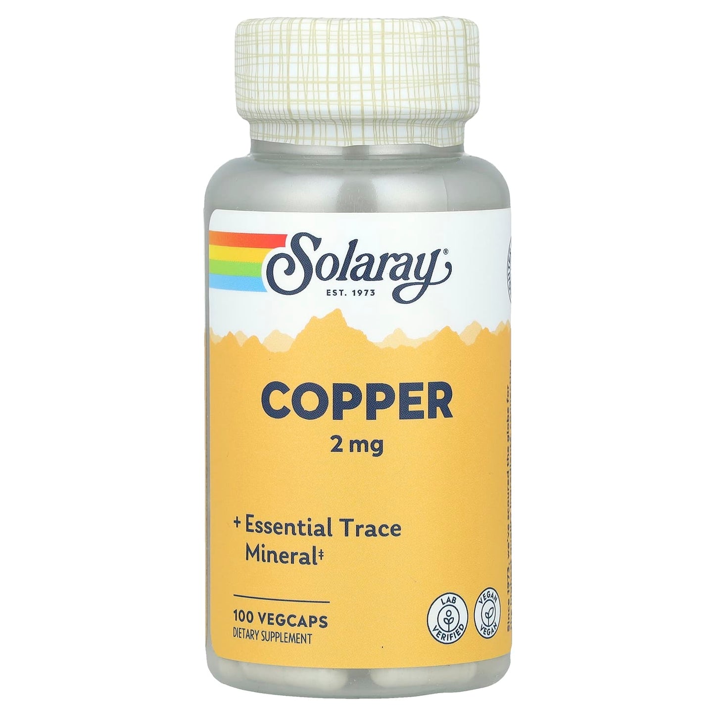 Solaray, Copper, 2 mg, 100 VegCaps - Image 1