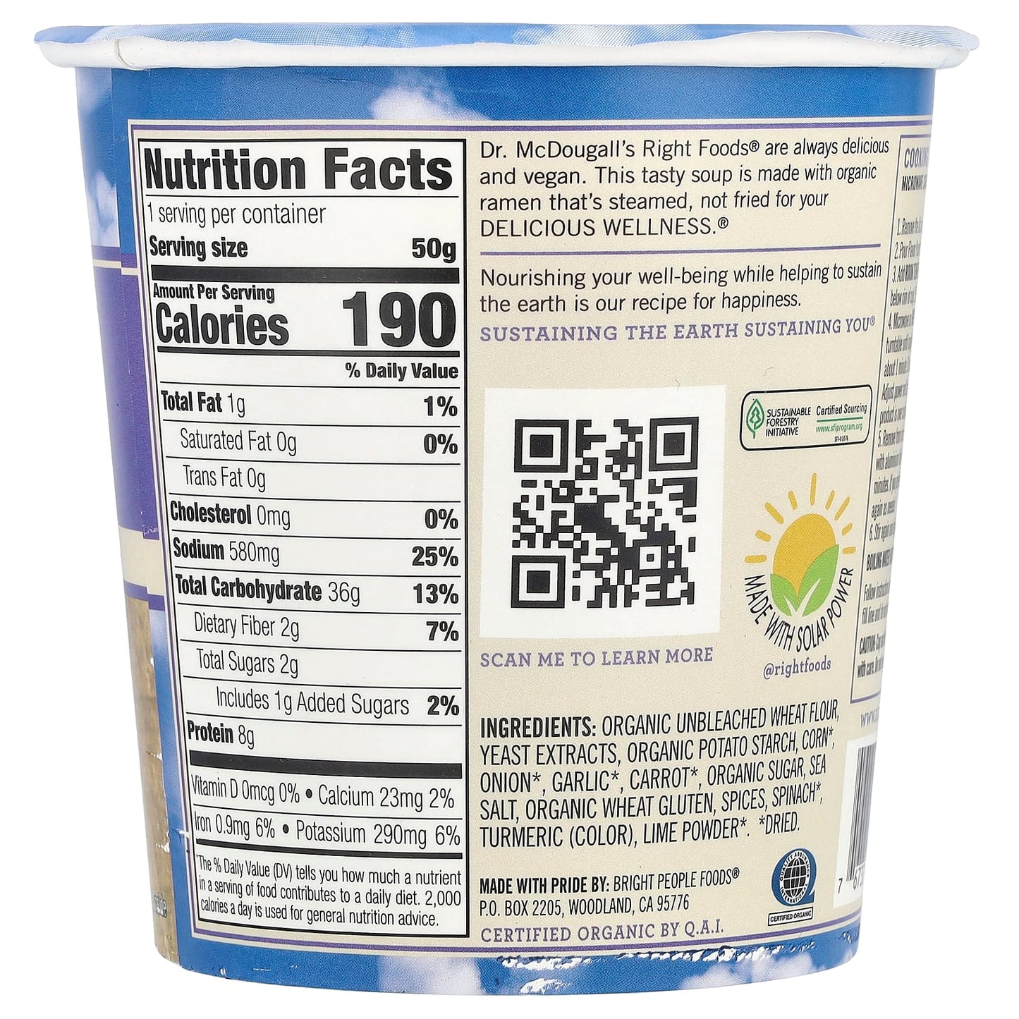 Organic Vegan Ramen Noodles, Chicken Flavor, 1.8 oz by Dr. McDougall's - Image 2