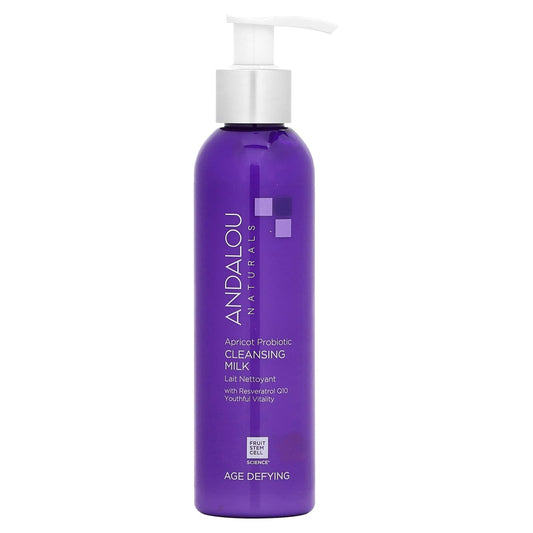 Andalou Naturals Apricot Probiotic Age Defying Cleansing Milk, 6 fl oz - Image 1