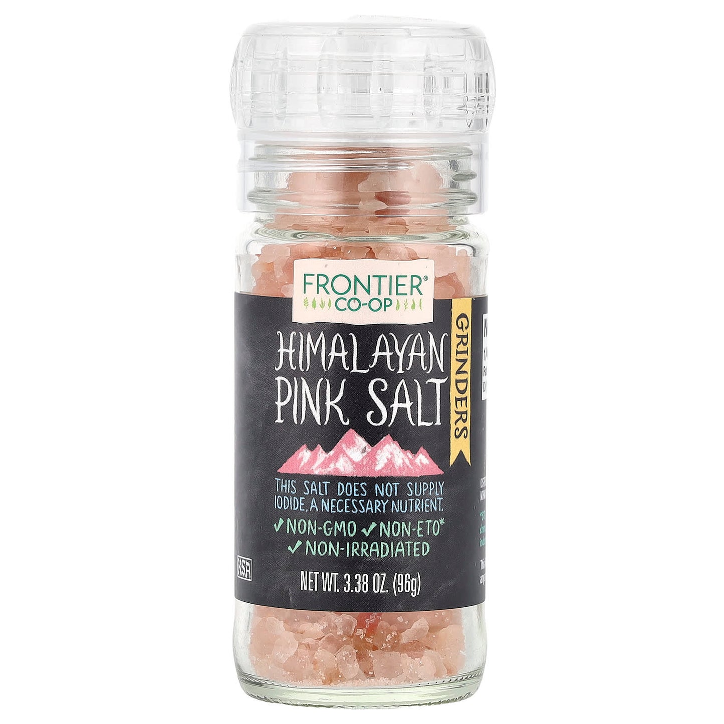 Pure Himalayan Pink Salt Grinder by Frontier Co-op, 96g, Non-GMO & Kosher - Image 1