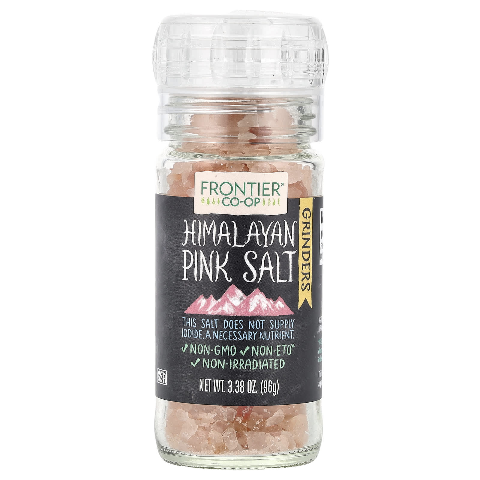 Pure Himalayan Pink Salt Grinder by Frontier Co-op, 96g, Non-GMO & Kosher - Image 1